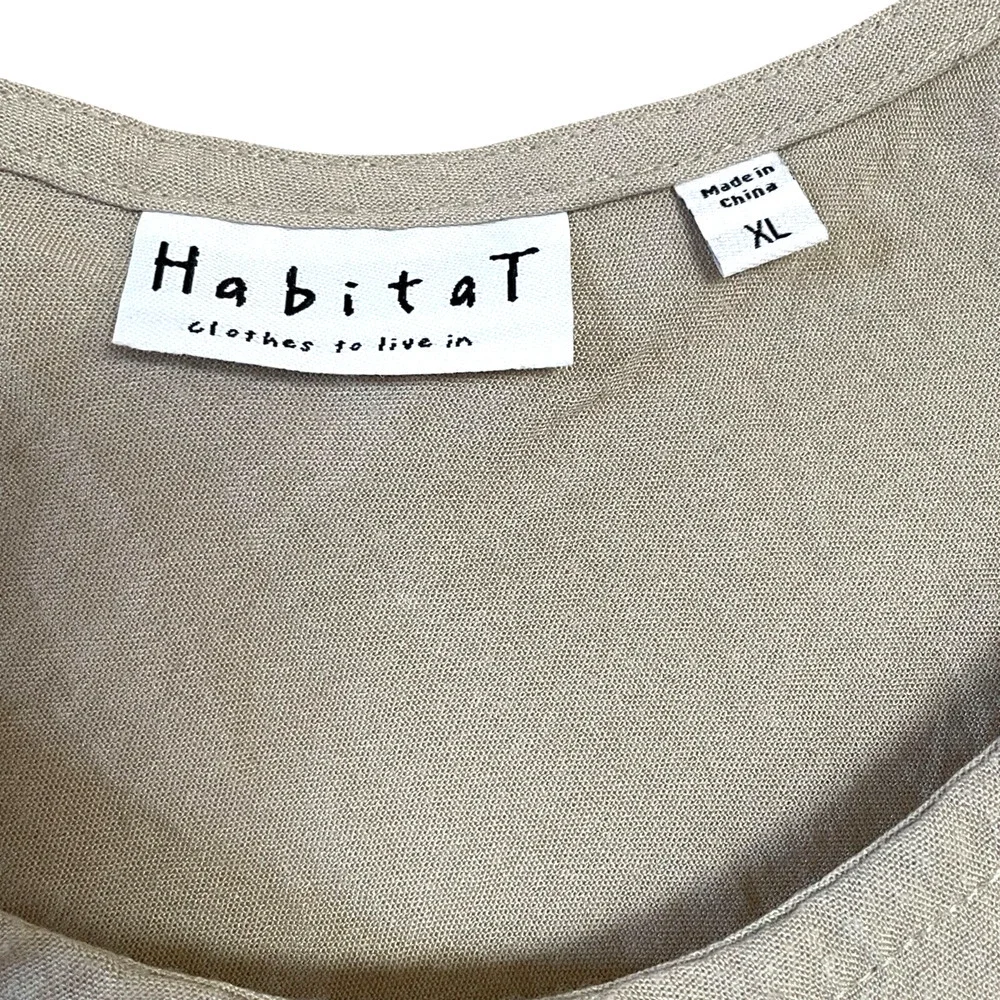 HABITAT Women's Size XL Natural Beige Textured Pullover Sleeveless Crop Tank Top - Picture 3 of 4
